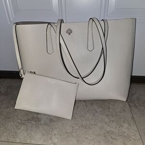Kate Spade Cream Tote Bag with Pouch
